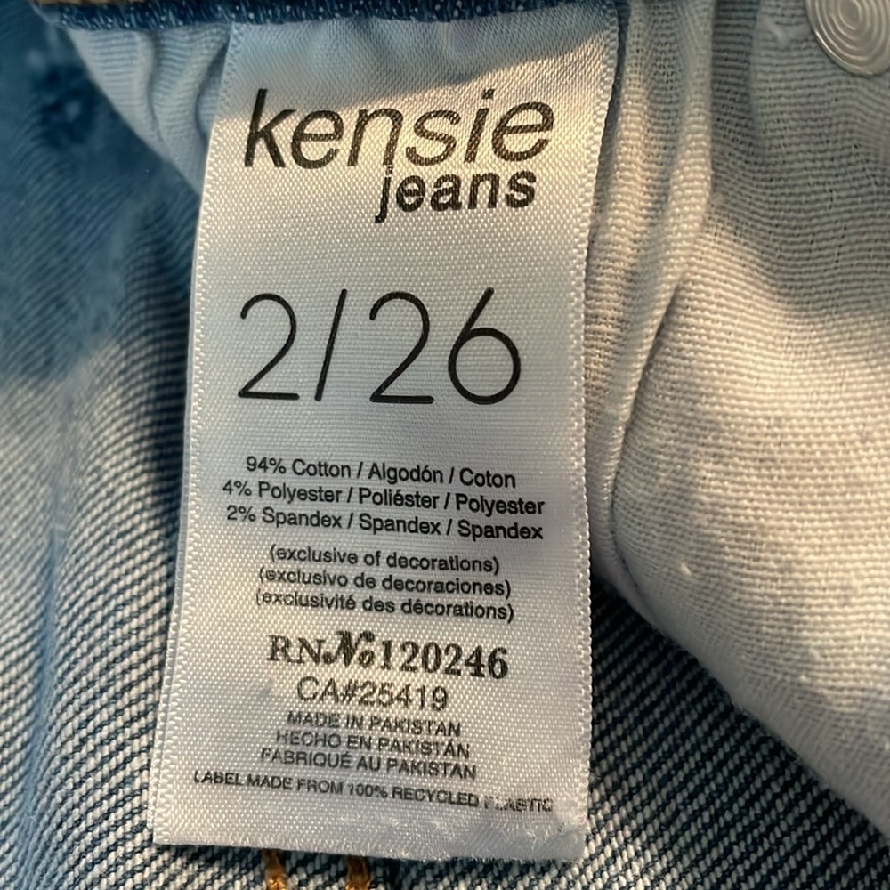 Kenzie jeans size 2 “the Ella” high rise straight leg distressed lighter wash - Picture 13 of 13